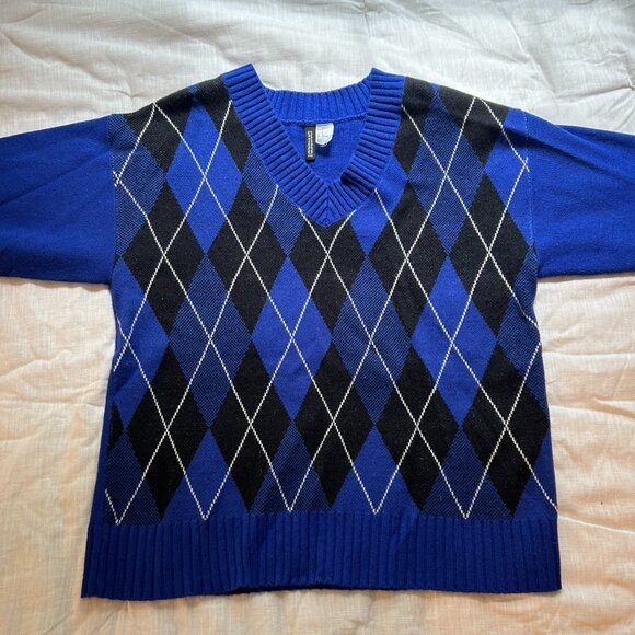 H&M Blue and Black Sweater - Picture 3 of 6